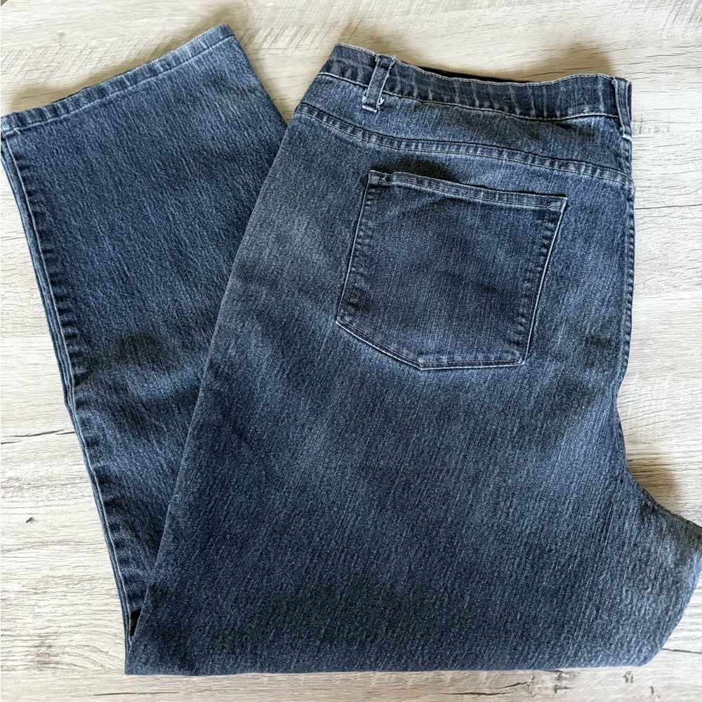 CJ Banks Moderately Curvy Fit Straight Leg Jeans Medium Wash 22W